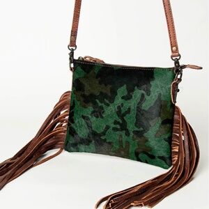 Genuine Western Leather Crossbody Camo print
